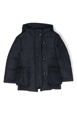 Navy blue 3 Ganci hooded down jacket FAY KIDS | FT2P00N0041620